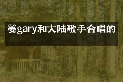 姜gary和大陆歌手合唱的歌