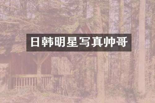 日韩明星写真帅哥