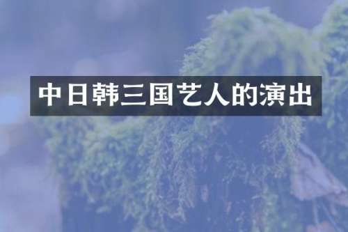 中日韩三国艺人的演出