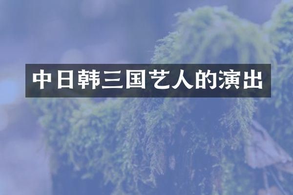 中日韩三国艺人的演出