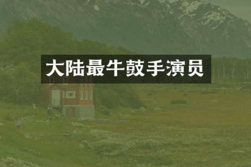 大陆最牛鼓手演员