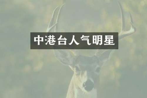 中港台人气明星
