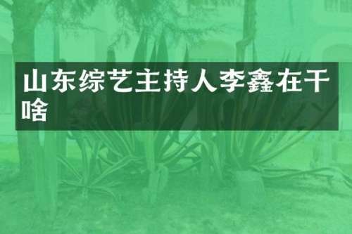 山东综艺主持人李鑫在干啥
