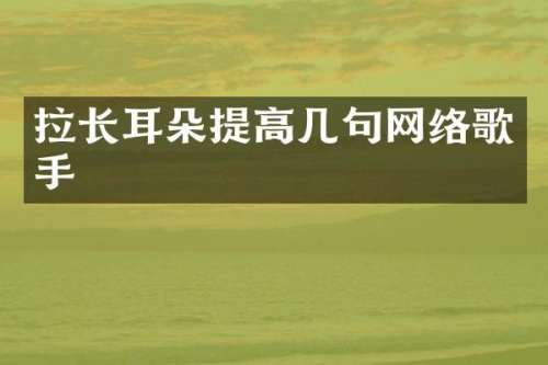 拉长耳朵提高几句网络歌手