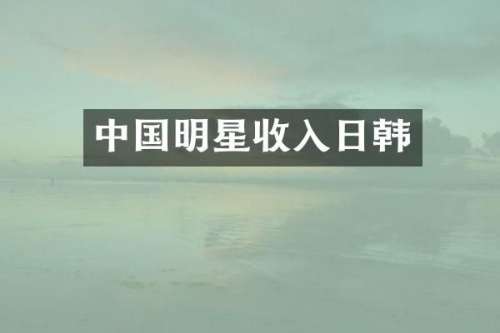 中国明星收入日韩