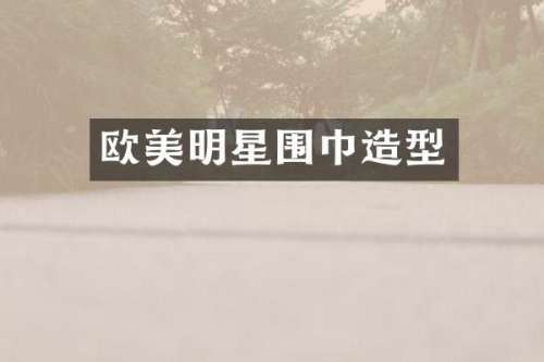 欧美明星围巾造型