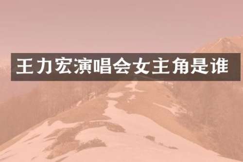 王力宏演唱会女主角是谁