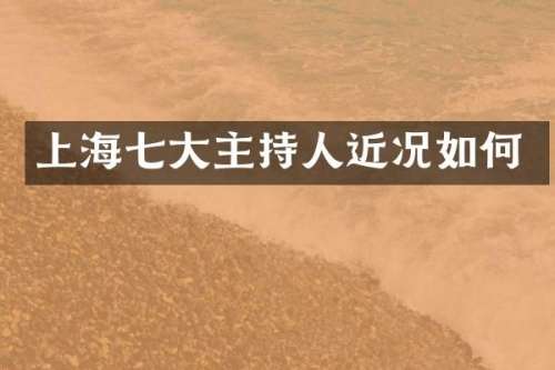 上海七大主持人近况如何