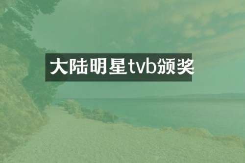大陆明星tvb颁奖