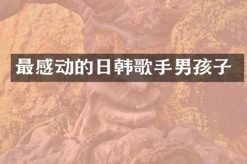 最感动的日韩歌手男孩子