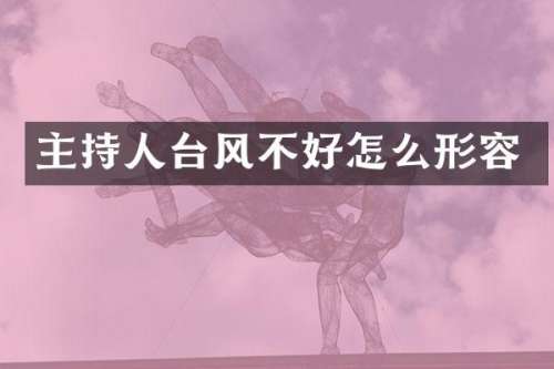 主持人台风不好怎么形容