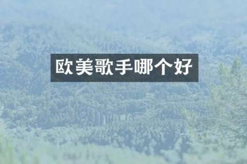 欧美歌手哪个好