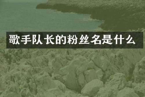歌手队长的粉丝名是什么