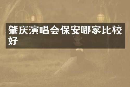 肇庆演唱会保安哪家比较好