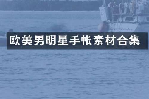 欧美男明星手帐素材