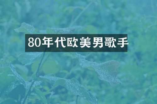 80年代欧美男歌手