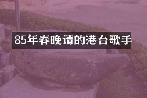 85年请的港台歌手