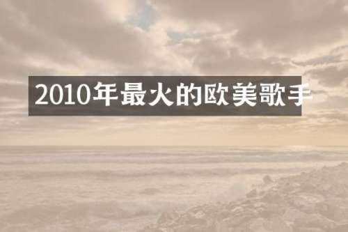 2010年最火的欧美歌手