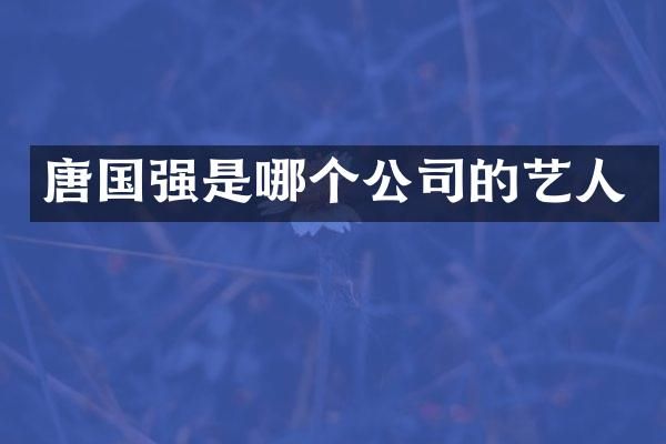 唐国强是哪个公司的艺人