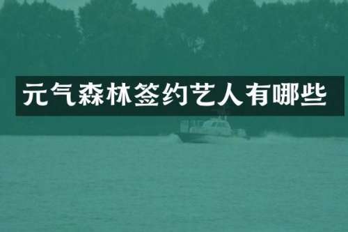 元气森林签约艺人有哪些