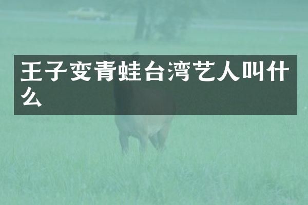 王子变青蛙台湾艺人叫什么