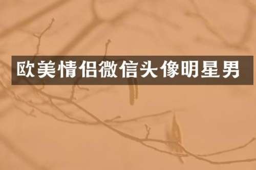 欧美情侣微信头像明星男
