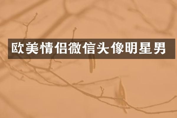 欧美情侣微信头像明星男