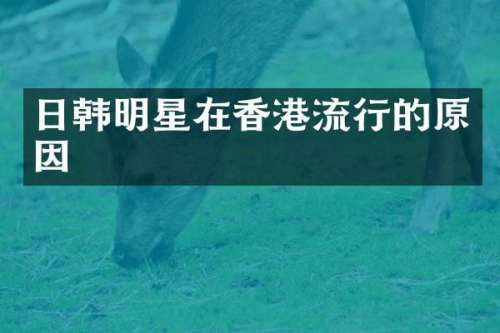 日韩明星在香港流行的原因
