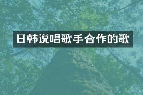 日韩说唱歌手合作的歌