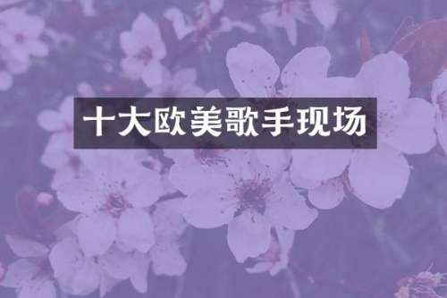 十大欧美歌手现场