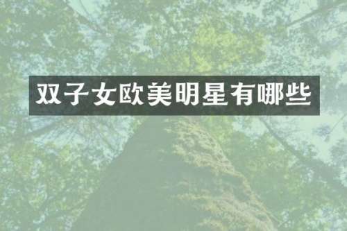双子女欧美明星有哪些