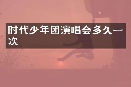 时代少年团演唱会多久一次