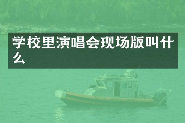学校里演唱会现场版叫什么