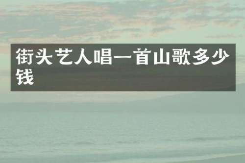街头艺人唱一首山歌多少钱