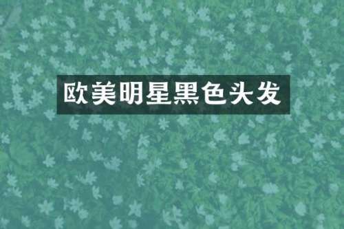 欧美明星黑色头发