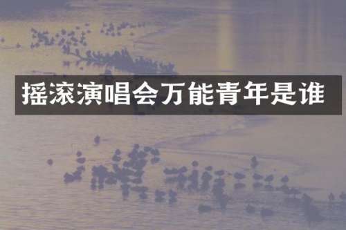 摇滚演唱会万能青年是谁