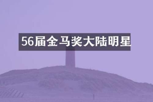 56届金马奖大陆明星