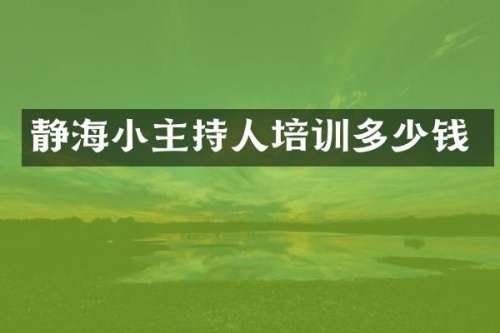 静海小主持人培训多少钱