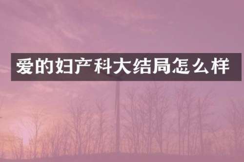 爱的妇产科大结局怎么样