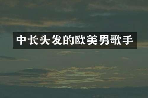 中长头发的欧美男歌手