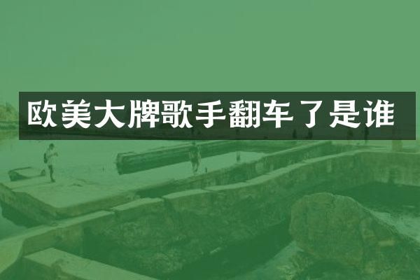 欧美大牌歌手翻车了是谁