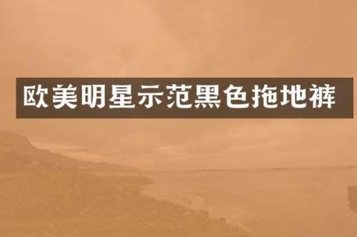 欧美明星示范黑色拖地裤