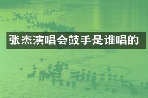 张杰演唱会鼓手是谁唱的