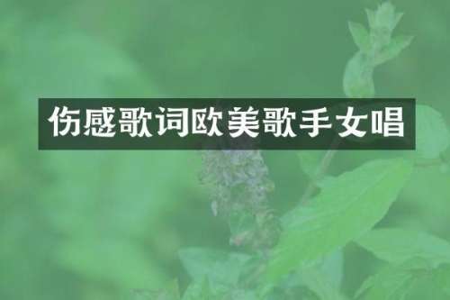 伤感歌词欧美歌手女唱