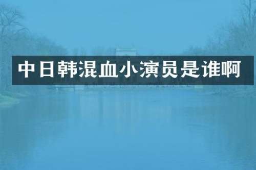 中日韩混血小演员是谁啊