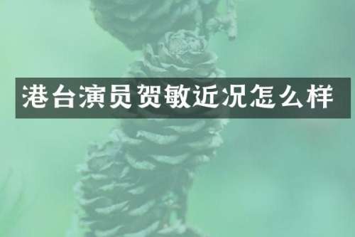 港台演员贺敏近况怎么样