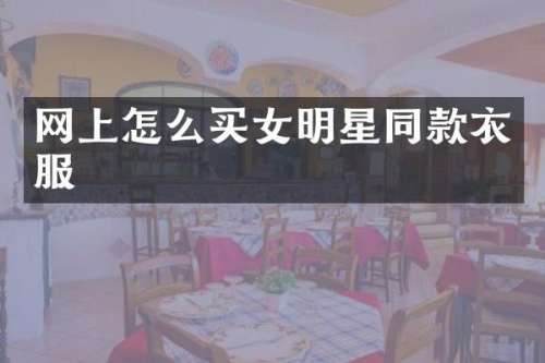 网上怎么买女明星同款衣服