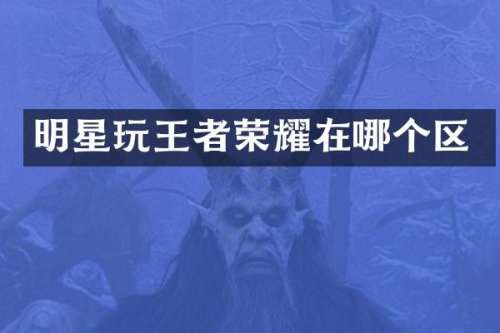 明星玩王者荣耀在哪个区