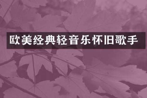 欧美经典轻音乐怀旧歌手