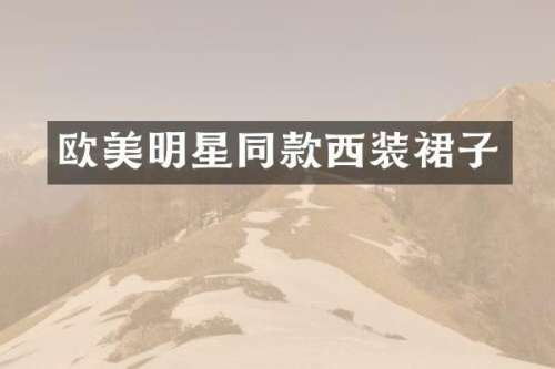 欧美明星同款西装裙子